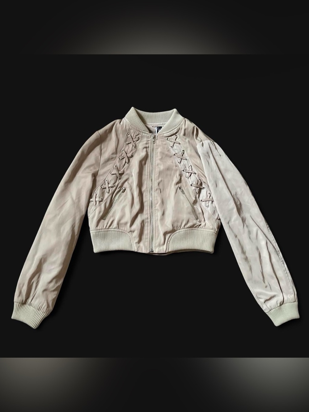 Windsor 2010s beige jacket with lace-up detail